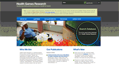 Desktop Screenshot of healthgamesresearch.org