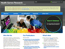 Tablet Screenshot of healthgamesresearch.org